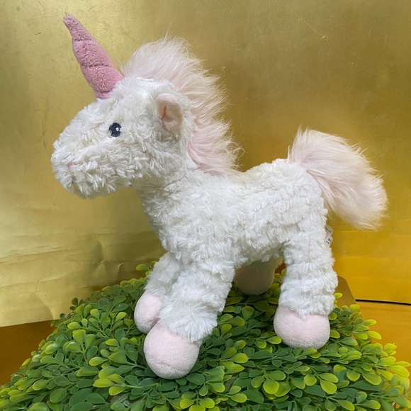 UNICORN PINK & WHITE SUPER SOFT FLUFFY PLUSH MACY’S FIRST IMPRESSIONS 11” - Picture 2 of 14